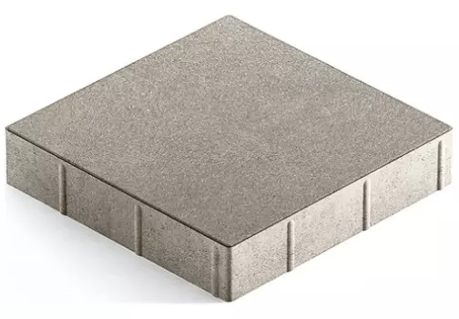 Steingot Практик 60, 300х300х60 мм, Плитка тротуарная квадратная полный прокрас светло-серая