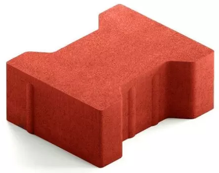 Steingot Сити 80, 200х165х80 мм, Плитка тротуарная катушка без фаски полный прокрас красная