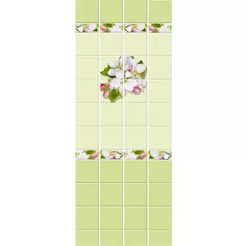 Стеновая панель ПВХ Кронапласт Unique Яблоневый цвет зелёный 2700х250 мм