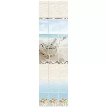 Стеновая панель ПВХ Novita Light фриз 3D Романтика лайт узор №1 2700х250 мм