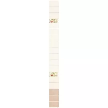 Стеновая панель ПВХ Novita Light фриз 3D Чайная Роза добор 2700х250 мм