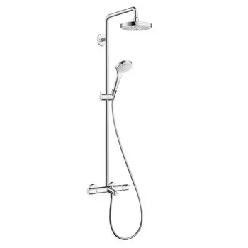 Стойка душевая Hansgrohe Croma Select S Showerpipe 2jet 27351400 с термостатом белый/хром