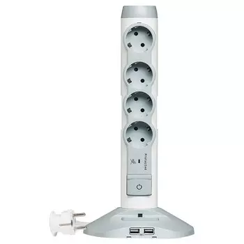 Стойка многорозеточная Legrand 694614 2хUSB+microUSB+4х(2К+З)