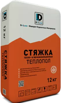 Стяжка пола высокопрочная De Luxe Теплопол 12 кг