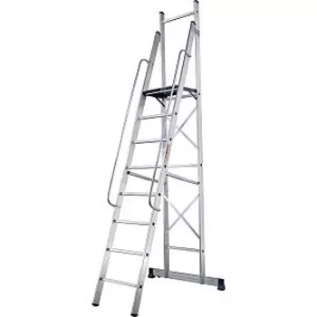 Стремянка-помост, 8 ступеней, профессиональная, Alumet /ape 1408