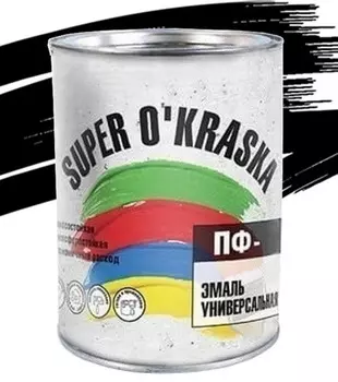 Super O'kraska ПФ-115 1.9 кг, Эмаль алкидная универсальная (черная)