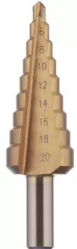 Сверло по металлу ступенчатое Практика Р6 м5-TIN 4-20 мм