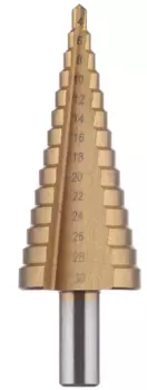 Сверло по металлу ступенчатое Практика Р6 м5-TIN 4-30 мм