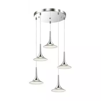 Светильник подвесной Odeon Light Fozzi 4096/5 хром/прозрачный GU10 5х50W