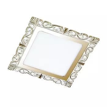 Светильник светодиодный встраиваемый Novotech Peili 357279 белый/золото IP20 60LED 12W 220-240V