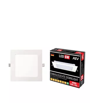 Светильник светодиодный встраиваемый REV 102х120 мм 6 Вт 220 В 4000 К дневной свет квадратный IP20 белый