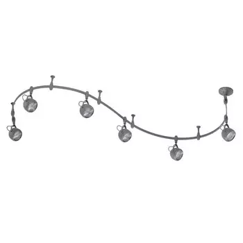 Светильник трековый с гибкой шиной Odeon Light Graffito 3803/6TR серый GU10 6х50W