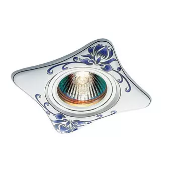 Светильник встраиваемый Novotech Ceramic 369927 NT14 222 белый/синий GX5.3 50W 12V