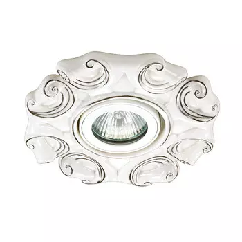 Светильник встраиваемый Novotech Farfor 370041 белый/серебро IP20 GX5.3 50W 12V