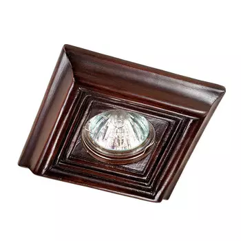Светильник встраиваемый Novotech Pattern 370091 темное дерево IP20 GX5.3 50W 12V