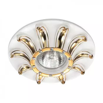 Светильник встраиваемый Novotech Pattern 370329 белый/золото IP20 GX5.3 50W 12V