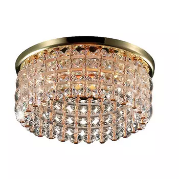 Светильник встраиваемый Novotech Pearl Round 369442 NT09 187 золото/прозрачный GX5.3 50W 12V