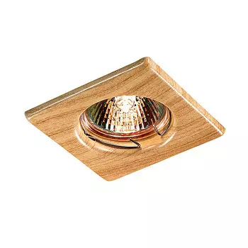 Светильник встраиваемый Novotech Wood 369716 NT12 271 светлое дерево GX5.3 50W 12V