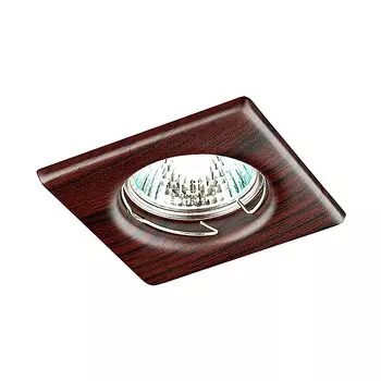 Светильник встраиваемый Novotech Wood 369718 NT12 271 темное дерево GX5.3 50W 12V