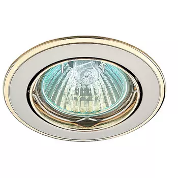 Светильник встраиваемый поворотный Novotech Crown 369105 NT09 266 никель/золото GX5.3 50W 12V
