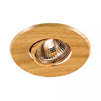 Светильник встраиваемый поворотный Novotech Wood 369709 NT12 271 светлое дерево GX5.3 50W 12V