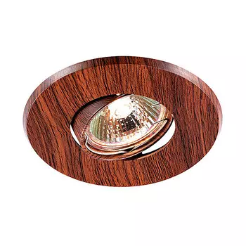 Светильник встраиваемый поворотный Novotech Wood 369710 NT12 271 красное дерево GX5.3 50W 12V