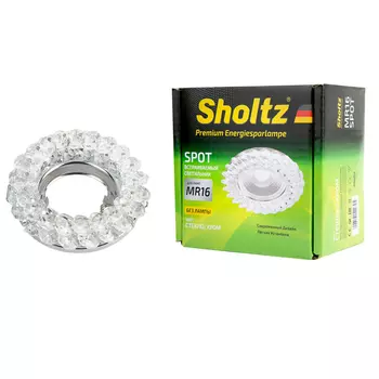Светильник встраиваемый Sholtz GU5.3 MR16 d95 мм круглый IP20 хром