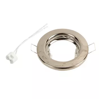 Светильник встраиваемый Sholtz GU5.3 MR16 D80 мм круглый IP20 черный хром