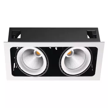 Светильник встраиваемый светодиодный Novotech Gesso 358038 белый/черный 2х32W 220V