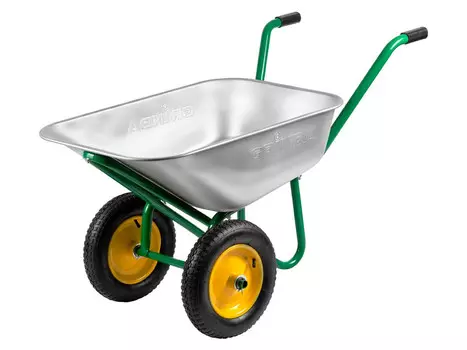 Тачка строительная двухколесная усиленная 110 л