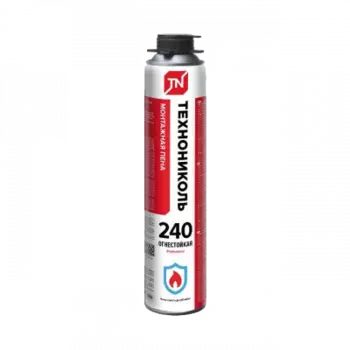 Технониколь 240 Professional, 750 мл, Пена монтажная профессиональная огнестойкая