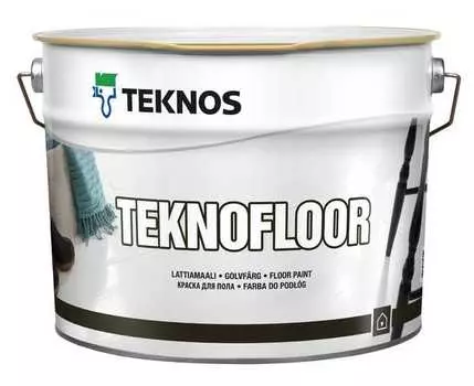 Teknos Teknofloor 2,7 л, Краска интерьерная полиуретановая для полов (полупрозрачная)