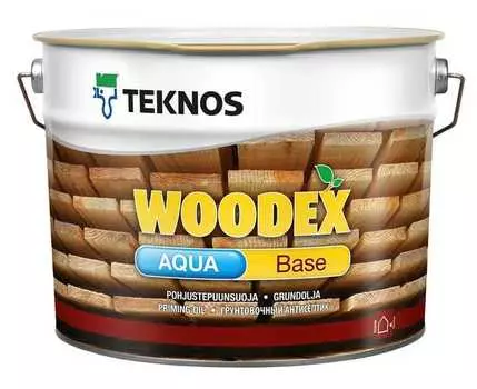 Teknos Woodex Aqua Base, 3 л, Грунт-антисептик по дереву масляный