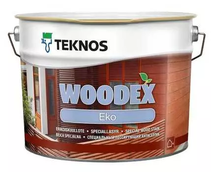 Teknos Woodex Eko, 0.9 л, Грунт-антисептик по дереву масляный