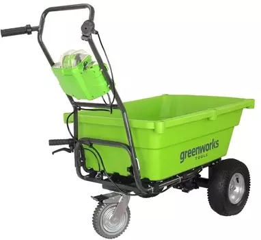 Тележка садовая самоходная Greenworks G-Max 40V G40GC без аккумулятора 106 л