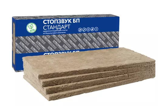 Тепло-звукоизоляционная плита СтопЗвук БП стандарт 1200х600х50 мм 4 шт