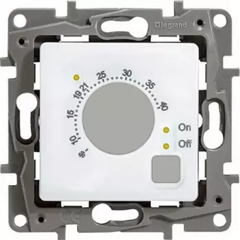 Термостат теплого пола LeGrand Etika с внешним датчиком белый 16А