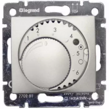 Термостат теплого пола с датчиком LeGrand Valena 770291 алюминий 20 м