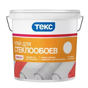 Текс Универсал 10 л, Обойный клей готовый для стеклообоев,
