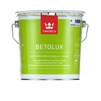 Tikkurila Betolux A 2,7 л, Краска интерьерная алкидно-уретановая для полов (белая)