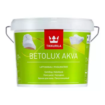 Tikkurila Betolux Akva A 9 л, Краска интерьерная полиуретан-акрилатная для полов (белая)