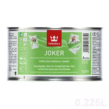 Tikkurila Jocker A 0,225 л, Краска интерьерная акрилатная (белая)