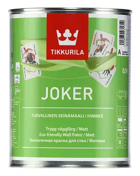 Tikkurila Jocker A 0,9 л, Краска интерьерная акрилатная (белая)