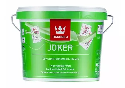 Tikkurila Jocker A 2,7 л, Краска интерьерная акрилатная (белая)