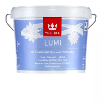 Tikkurila Луми 2,7 л, Краска интерьерная акрилатная для стен (белая)