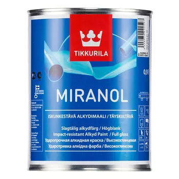 Tikkurila Miranol 9 л, Эмаль алкидная универсальная (белая)