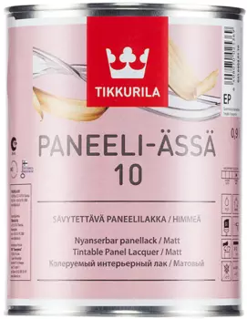 Tikkurila Paneeli Assa 10, 0.9 л, Лак для дерева интерьерный