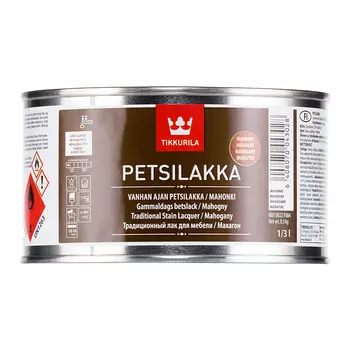 Tikkurila Petsilakka, 0.33 л, Лак для дерева черный
