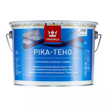 Tikkurila Pika-Teho полупрозрачная, 9 л, Краска фасадная по дереву масляно-акрилатная