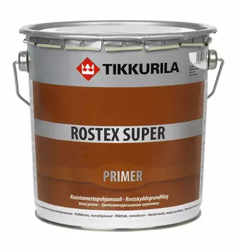 Tikkurila Rostex Super 3 л, Грунтовка антикоррозионная алкидная (красно-коричневая)